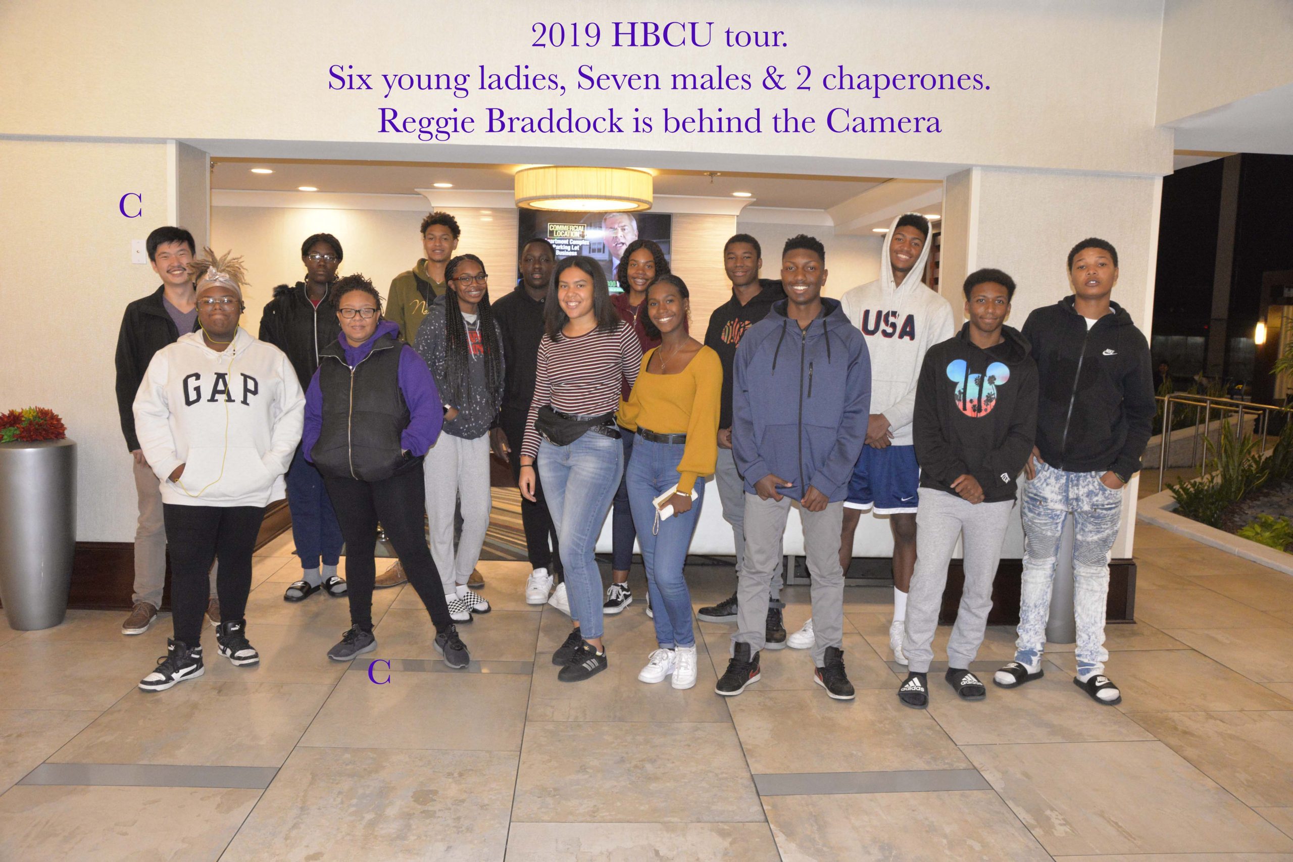 students and chaperones